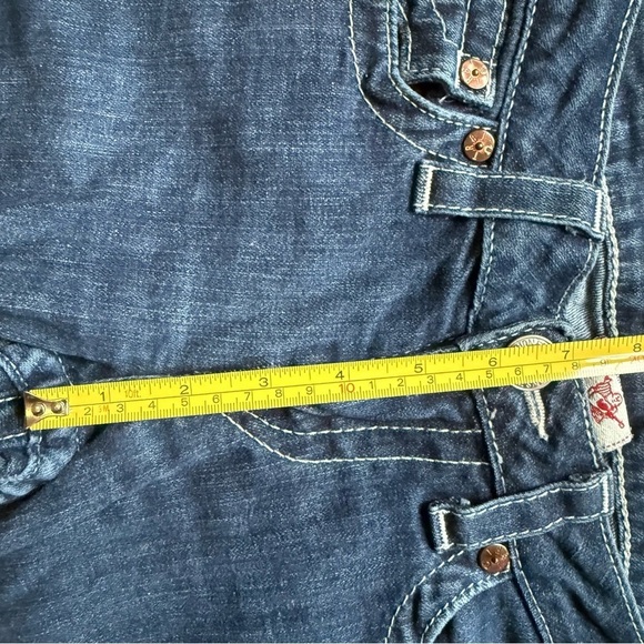 True Religion Dark Blue Straight Leg Jeans Size 27 Low Rise Casual Streetwear - Picture 5 of 14